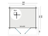Chalet ROBERT 28mm - Impregne red class - EN KIT  Hors toiture et hors options 