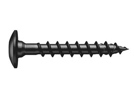 Vis a bois pour charniere ASSY 4 TH acier zingue - nickele noir Filetage Total grande tete ronde - RW30 - 6X50 / 45 - 500pcs