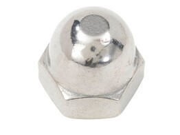 Ecrou borgne DIN1587 acier inoxydable A2 br/ ECR-CHAPEAU-DIN1587-A2-CLE10-M6 - 100pcs