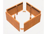 Carrez Connect sans fond - 2000 x 400 x 400 mm - Epaisseur 1 5 mm - Acier corten