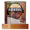 RESTOL - Huile pour bois - Transparent - Brun noyer - 1L