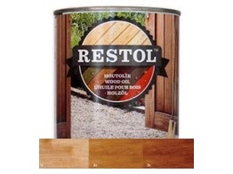 RESTOL - Huile pour bois - Transparent - Brun noyer - 1L