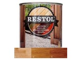 RESTOL - Huile pour bois - Transparent - Brun noyer - 1L