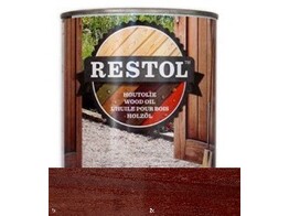 RESTOL - Huile pour bois - Transparent - Brun exotique - 2 5L