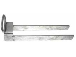 Etrier de fermeture - Pour portail double - 350mm - 3  / 75mm - Avec poignee