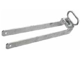 Etrier de fermeture - Pour portail double - 450mm - 3  / 75mm - Avec poignee