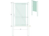 Portillon ajoure 2.0 - Sapin autoclave  - Simple Battant - 120 x 200 cm  L x H - quincaillerie inclus - Hors poteaux