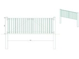 Portillon Plein double Battant cadre visse - Bardage Vertical sapin autoclave - 300 x 100 cm - poteaux et quincaillerie inclus