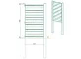 Portillon Plein simple Battant cadre visse - Bardage Horizontal sapin autoclave - 100 x 180 cm - poteaux  quincaillerie et serrure complete inclus