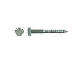 Tirefond tete hexagonale DIN 571 10x100 Inox A2  2pc /blister