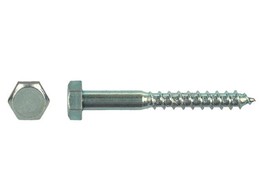 Tirefond tete hexagonale DIN 571 12x80 Inox A2  2pc /blister