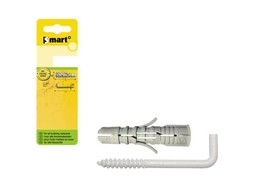 Chevilles SMART   gond a vis O8x40 Blanc  4pces /blister