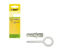 Chevilles SMART   piton ferme O6x30 Blanc  6 pces/blister
