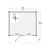 Chalet BJORN 28mm - Impregne vert - EN KIT  Hors toiture et hors options 
