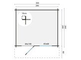 Chalet BJORN 28mm - Impregne vert - EN KIT  Hors toiture et hors options 
