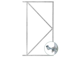 Cadre de porte metallique galvanise  H155xl150 cm