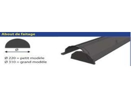 Embout de Faitiere Large  Graphite